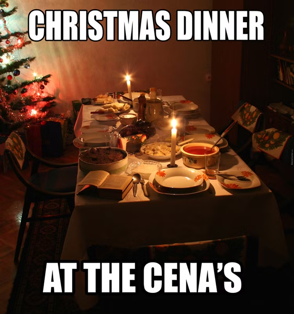 Christmas Dinner at the Cena's