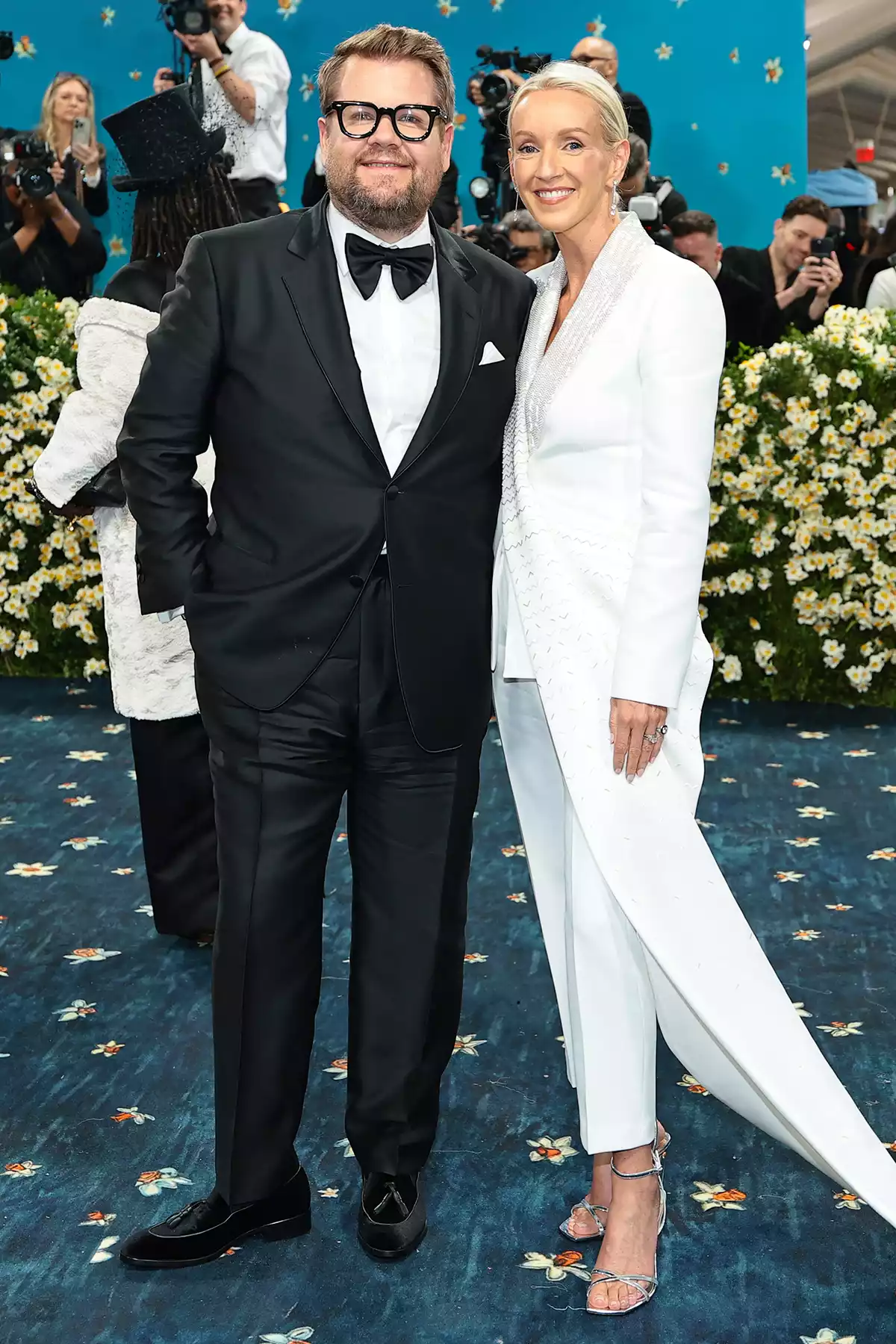 James Corden and Julia Carey